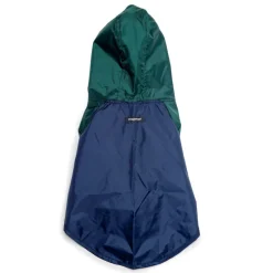 Nylon Colorblock Dog Rainbreaker in Hunter Green & Navy (Exclusive to DOG & CO.)