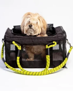 Out-Of-Office Airline Compliant Pet Carrier in Black w/ Neon Yellow (Pro Edition)
