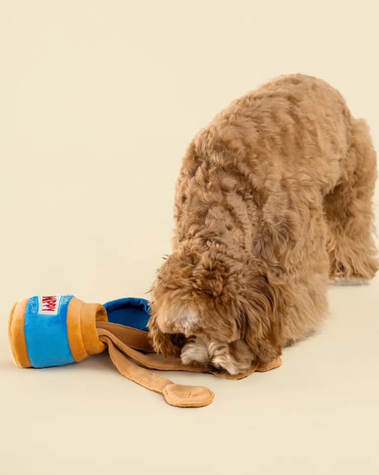 Pawppy Peanut Butter Jar Dog Treat Toy