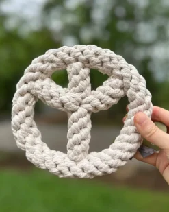 Peace Sign Rope Dog Toy