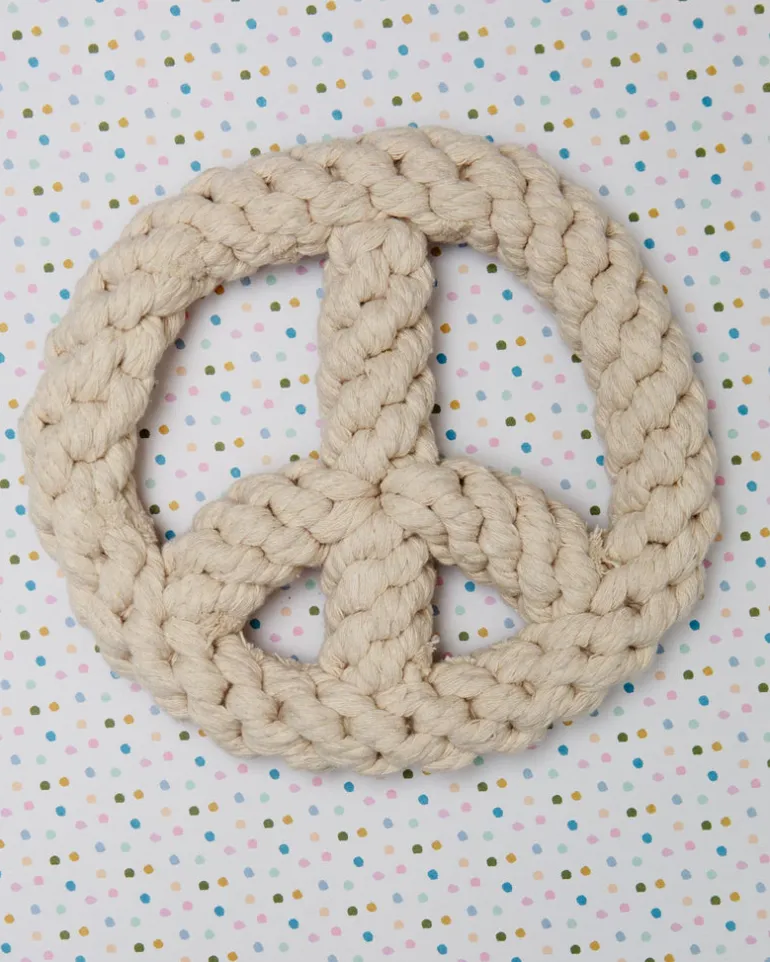 Peace Sign Rope Dog Toy