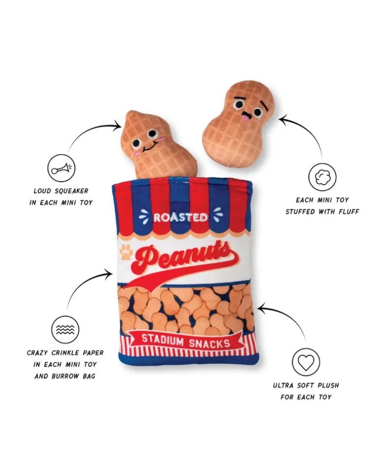 Peanuttin' But Fun Squeaky Plush Dog Toy Set
