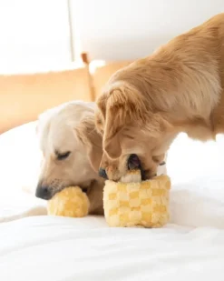 Pineapple Enrichment Plush Dog Toy