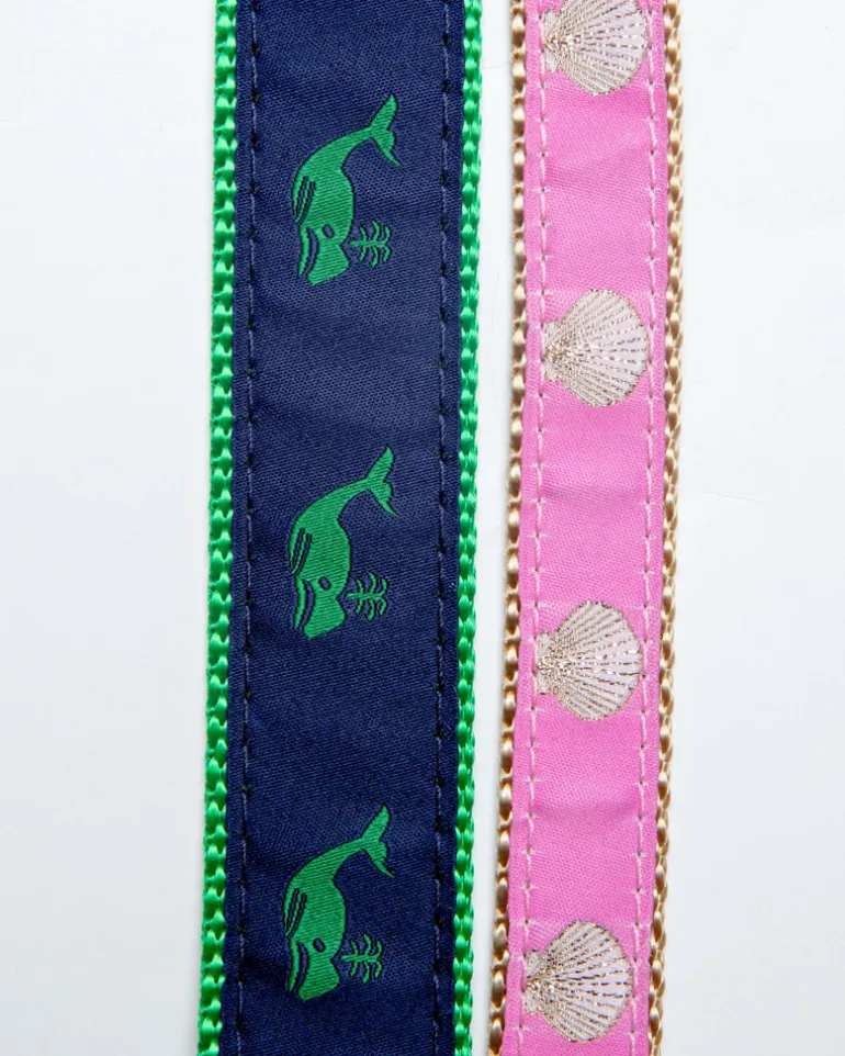 Pink Scallop Shell Adjustable Dog Collar (Made in the USA)
