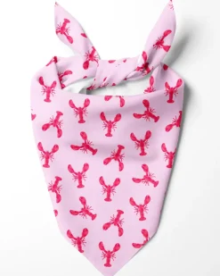 Pink Watercolor Lobster Dog Bandana (Made in the USA)