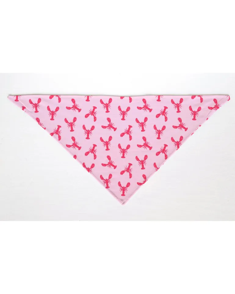 Pink Watercolor Lobster Dog Bandana (Made in the USA)