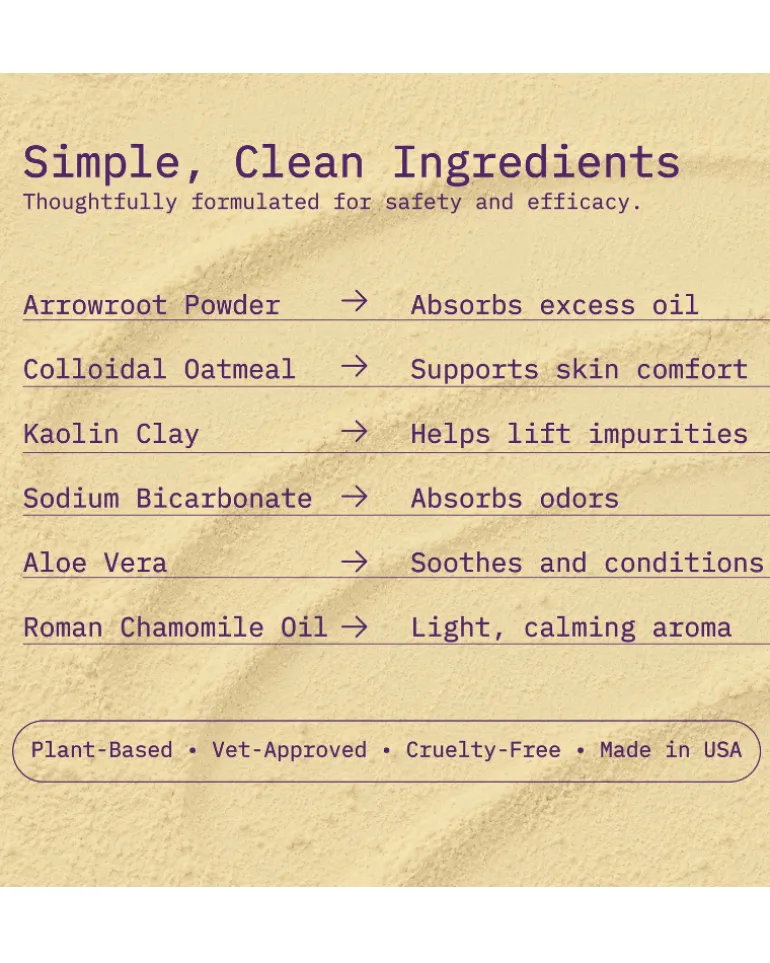 Poof Powder Dry Shampoo & Detangler for Dogs