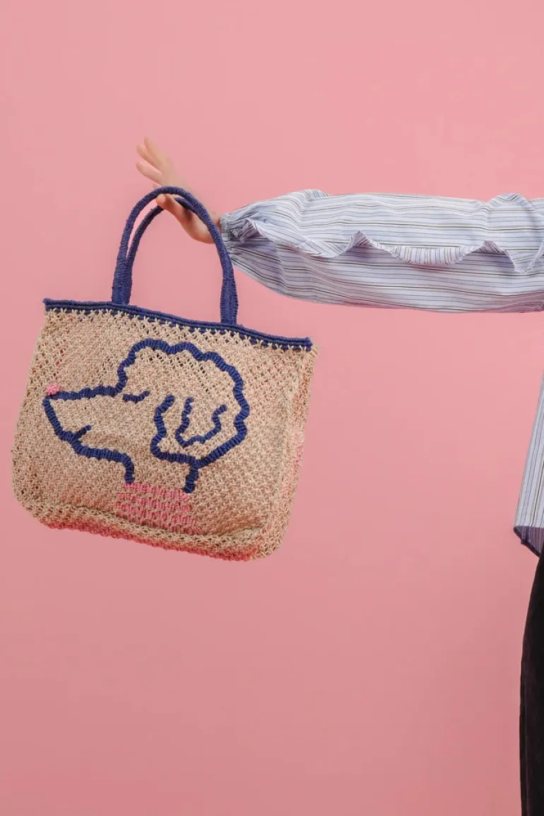 Pretty in Poodle Jute Bag