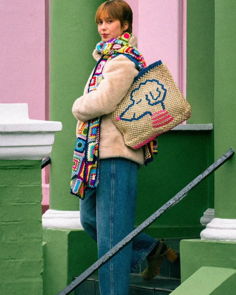 Pretty in Poodle Jute Bag