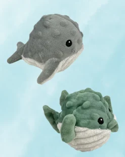 Puffer & Whale Squeaker Ball Dog Toy Set