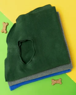 Pullover Stretch Dog Fleece in Hunter Green