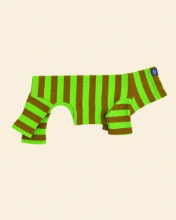 Ribbed Dog Onesie in Fresh Grass