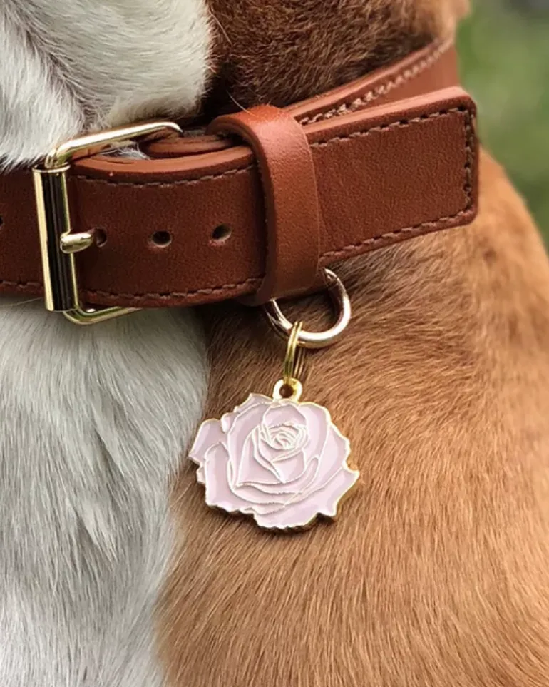 Rose Pet ID Tag (Custom/Drop-Ship)