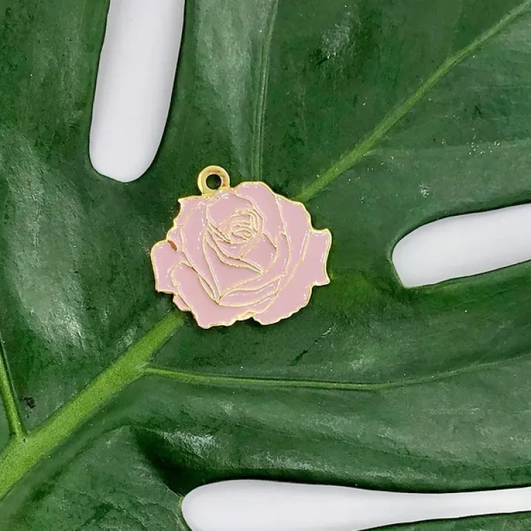 Rose Pet ID Tag (Custom/Drop-Ship)