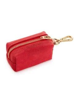Ruby Red Waxed Canvas Wasted Bag Dispenser (Made in the USA)