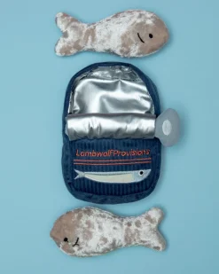 Sardines Plush Burrow Dog Toy