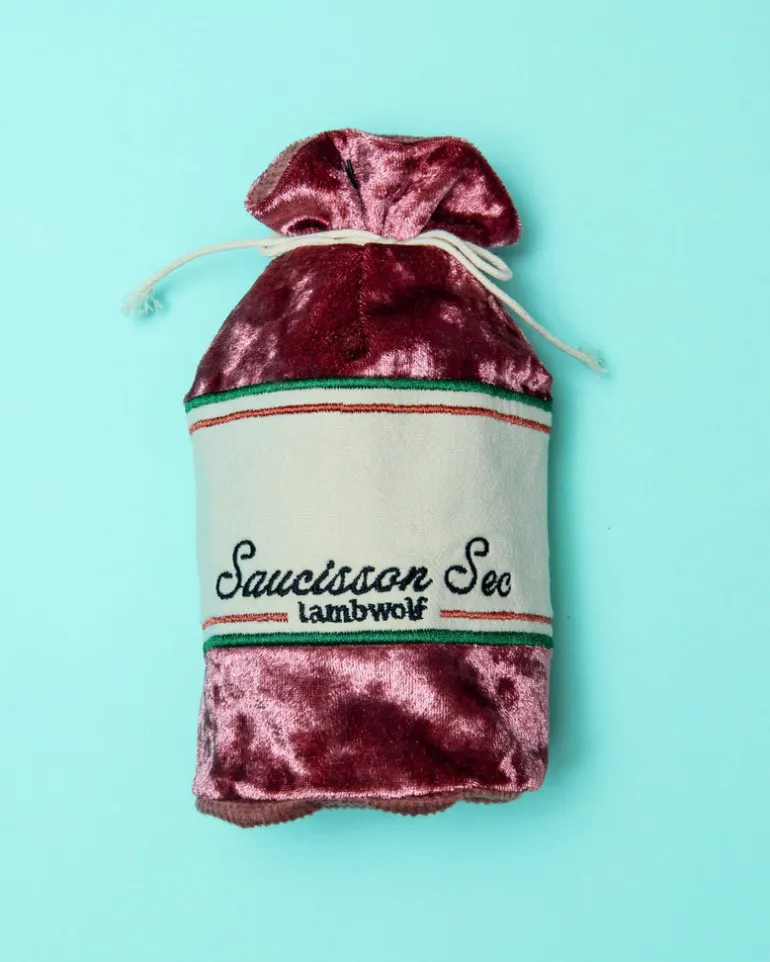 Saucisson Sec Squeaky Enrichment Plush Dog Toy