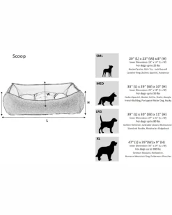 Scoop Dog Bed in Iron Mountain Chenille (Direct-Ship)