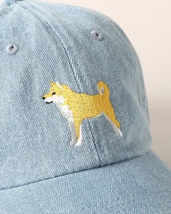 Shiba Inu Embroidered Denim Hat