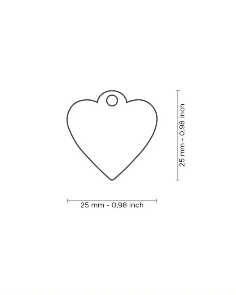 Silver Glitter Heart Custom Pet ID Tag
