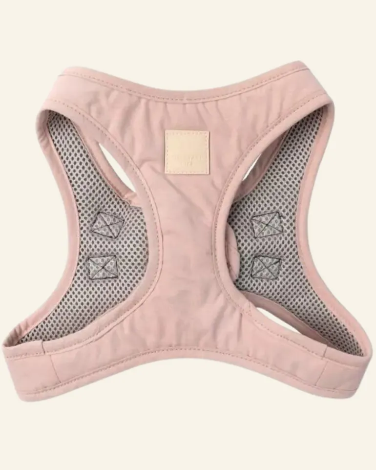 Soft Fabric Step-In Dog Harness in Blush