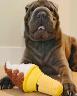 Soft Serve Giggle Stick Ice Cream Cone Dog Toy