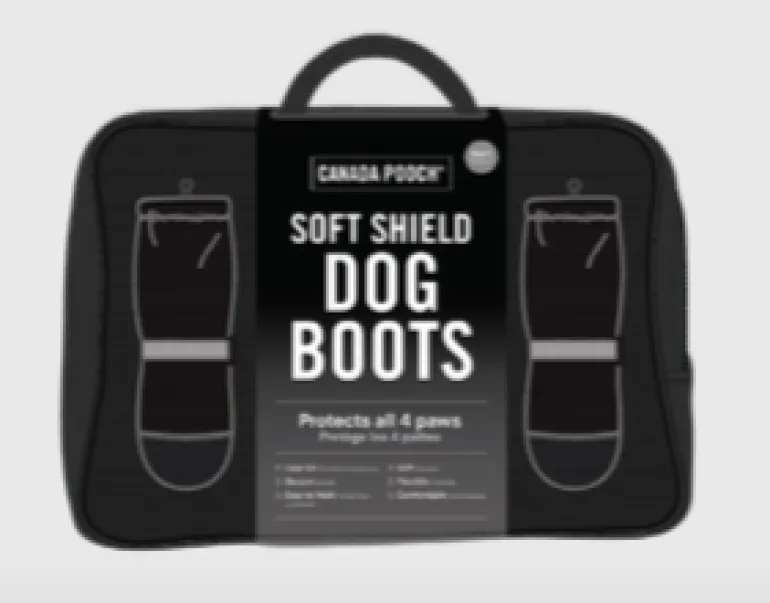 Soft Shield Dog Boots in Black