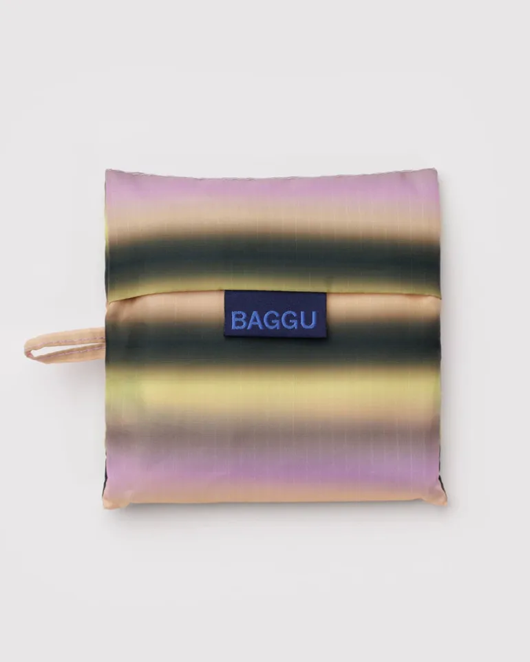 Standard Baggu Reusable Bag in Gradient Stripe Pink & Yellow