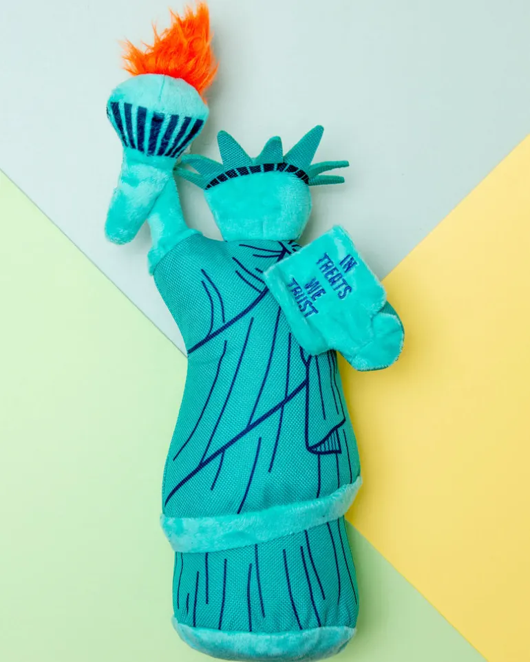 Statue of Liberty Squeaky Plush Dog Toy
