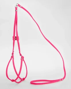 Step-In Adjustable Dog Harness in Neon Pink (Made in the USA)