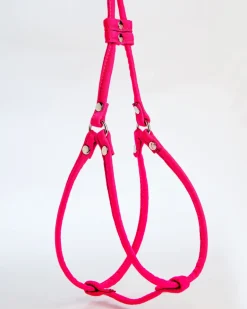 Step-In Adjustable Dog Harness in Neon Pink (Made in the USA)