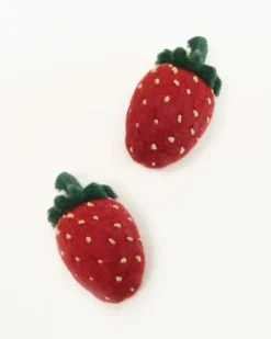 Strawberry Wool Cat Toy