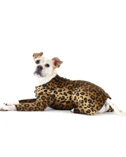 Stretch Fleece Onesie in Leopard (Made in the USA, DOG & CO. + GOLD PAW Exclusive!)