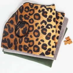 Stretch Fleece Pullover in Leopard Print
