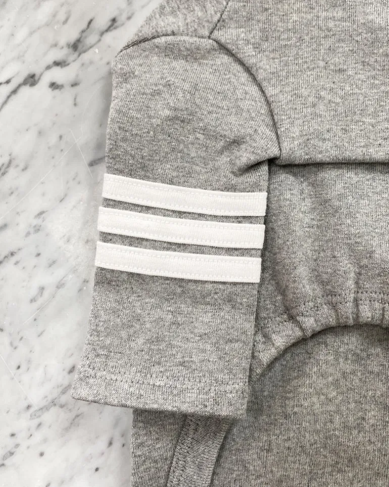 Stripe Point Turtleneck in Grey (Dog & Co. Exclusive) (FINAL SALE)
