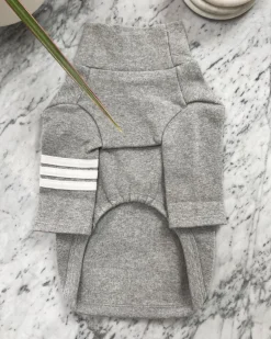 Stripe Point Turtleneck in Grey (Dog & Co. Exclusive) (FINAL SALE)
