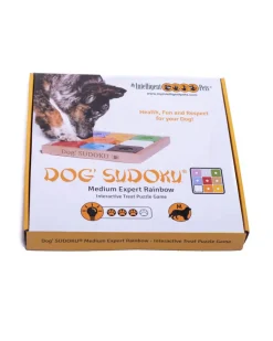 Sudoku Dog Treat Puzzle Game in Rainbow Edition (9 Squares)