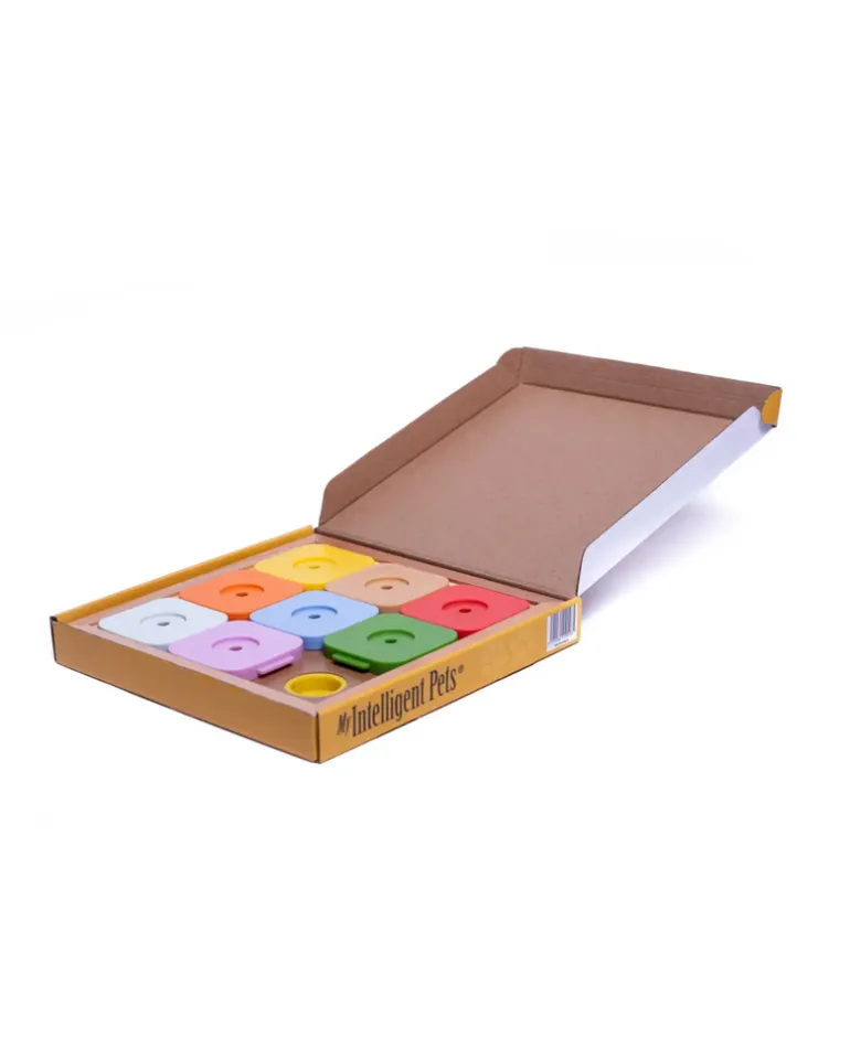 Sudoku Dog Treat Puzzle Game in Rainbow Edition (9 Squares)