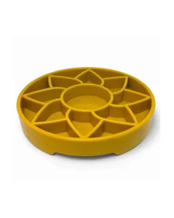 Sunflower Shallow Slow Feeder Tray for Dogs (Made in the USA)