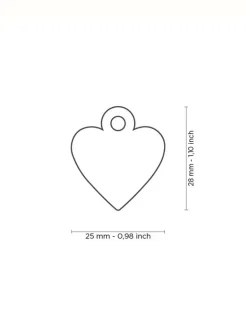 Sweet Heart in Chrome Custom Pet ID Tag