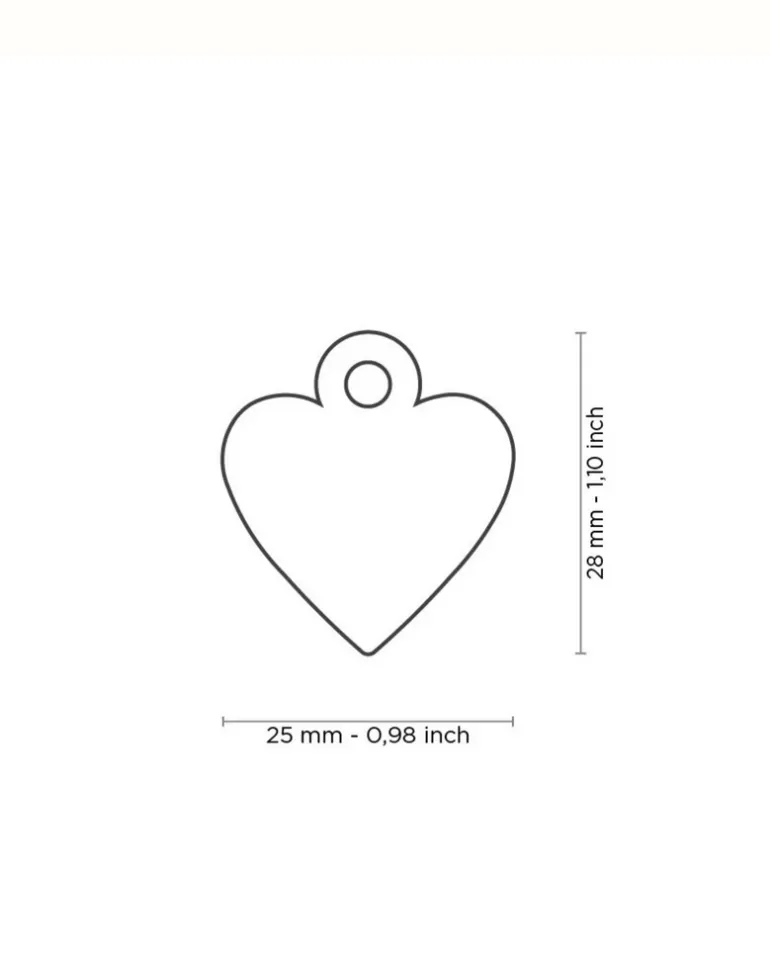 Sweet Heart in Chrome Custom Pet ID Tag