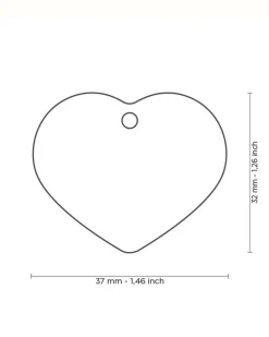 Sweet Heart in Chrome Custom Pet ID Tag