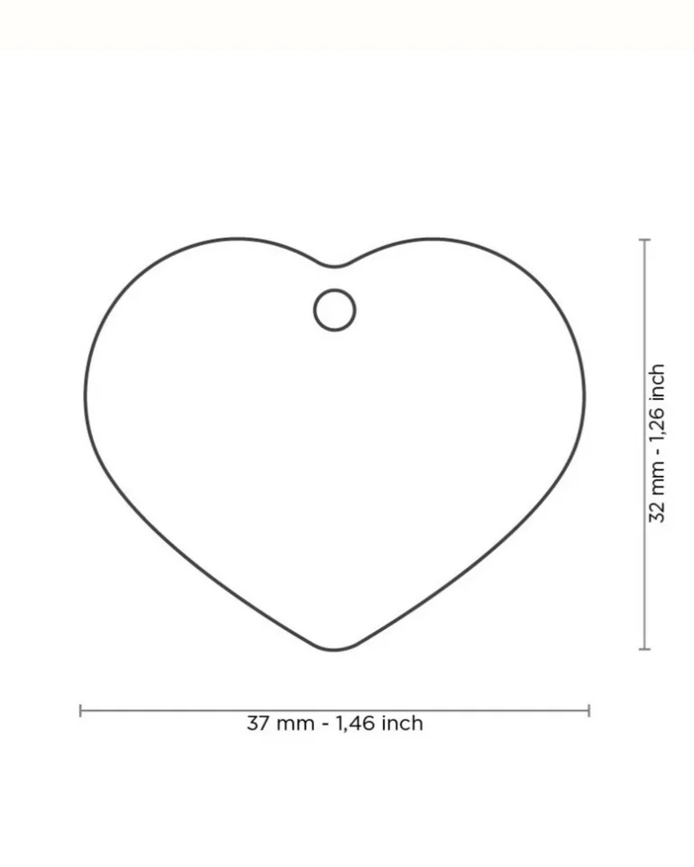 Sweet Heart in Chrome Custom Pet ID Tag