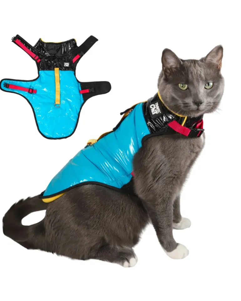 "The Catagonia" Water-Resistant Harness Puffer Jacket for Cats
