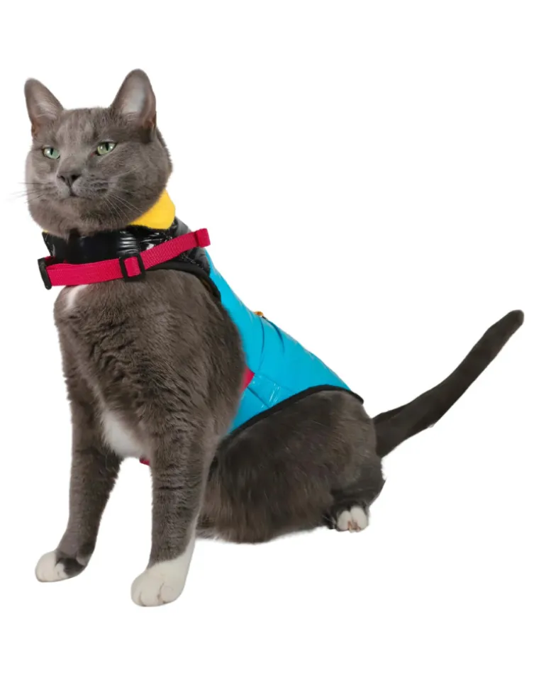 "The Catagonia" Water-Resistant Harness Puffer Jacket for Cats