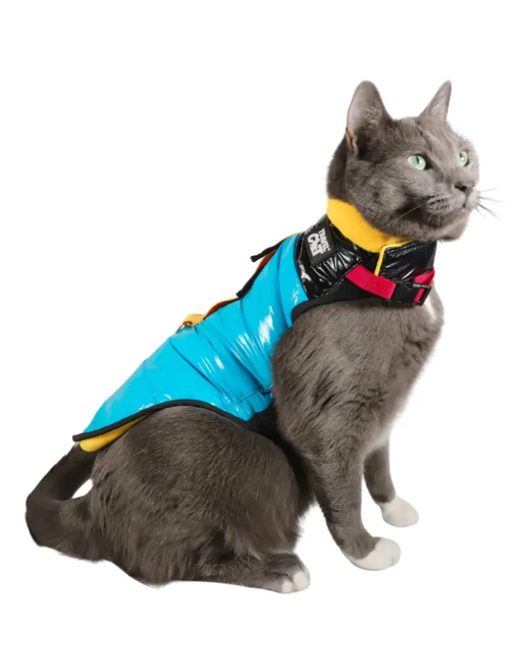 "The Catagonia" Water-Resistant Harness Puffer Jacket for Cats