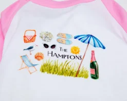 *The Hamptons* Graphic Dog T-Shirt in Rosé Pink