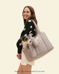 The Little Beast Dog Carrier in Coffee Cream