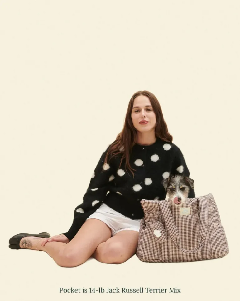 The Little Beast Dog Carrier in Coffee Cream