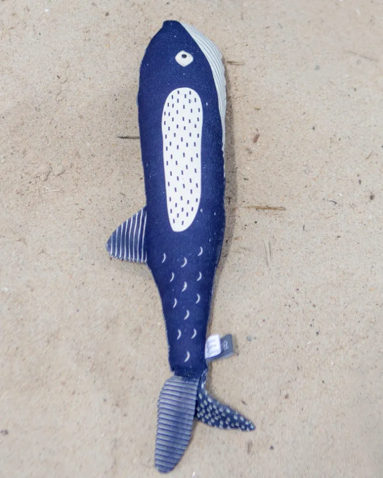 There She Blows Canvas Whale Dog Toy